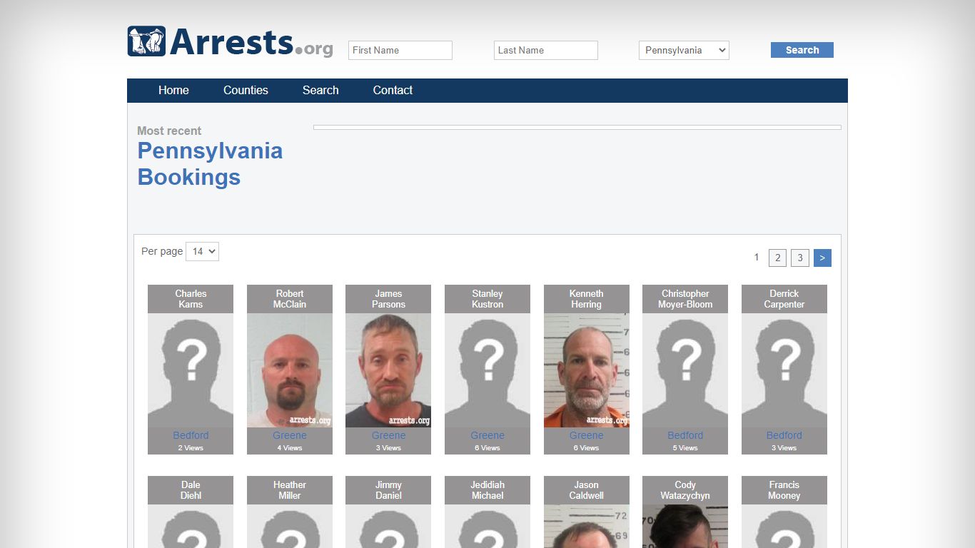 Pennsylvania Arrests and Inmate Search